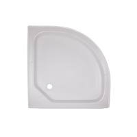 Lidz Душевой поддон KAPIELKA ST80x80x14 низкий, полукруглый, диаметр слива 52 мм.