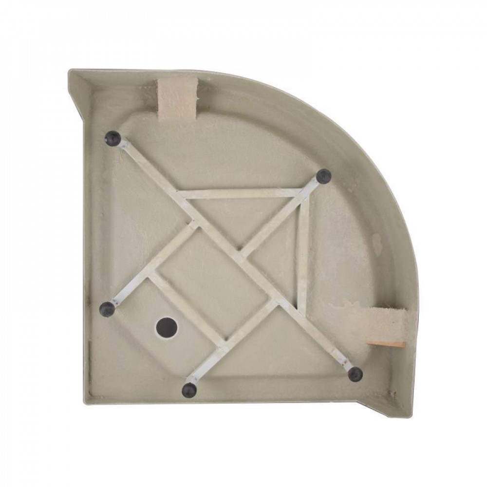 Lidz Душевой поддон KAPIELKA ST80x80x14 низкий, полукруглый, диаметр слива 52 мм. SD00050739