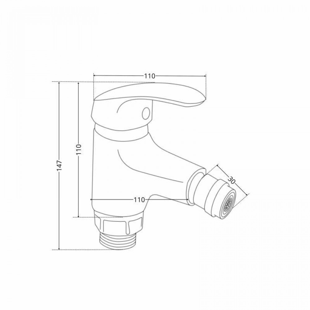 Смеситель для биде Lidz Tani 001AF (k40) LDTAN001AFCRM44958 Chrome SD00051082