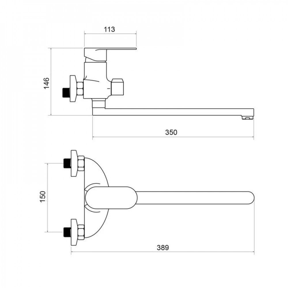 Смеситель для ванны Lidz Tani 0052 с поворотным изливом (с душевым гарнитуром) (k40) LDTAN0052CRM44960 Chrome SD00051084