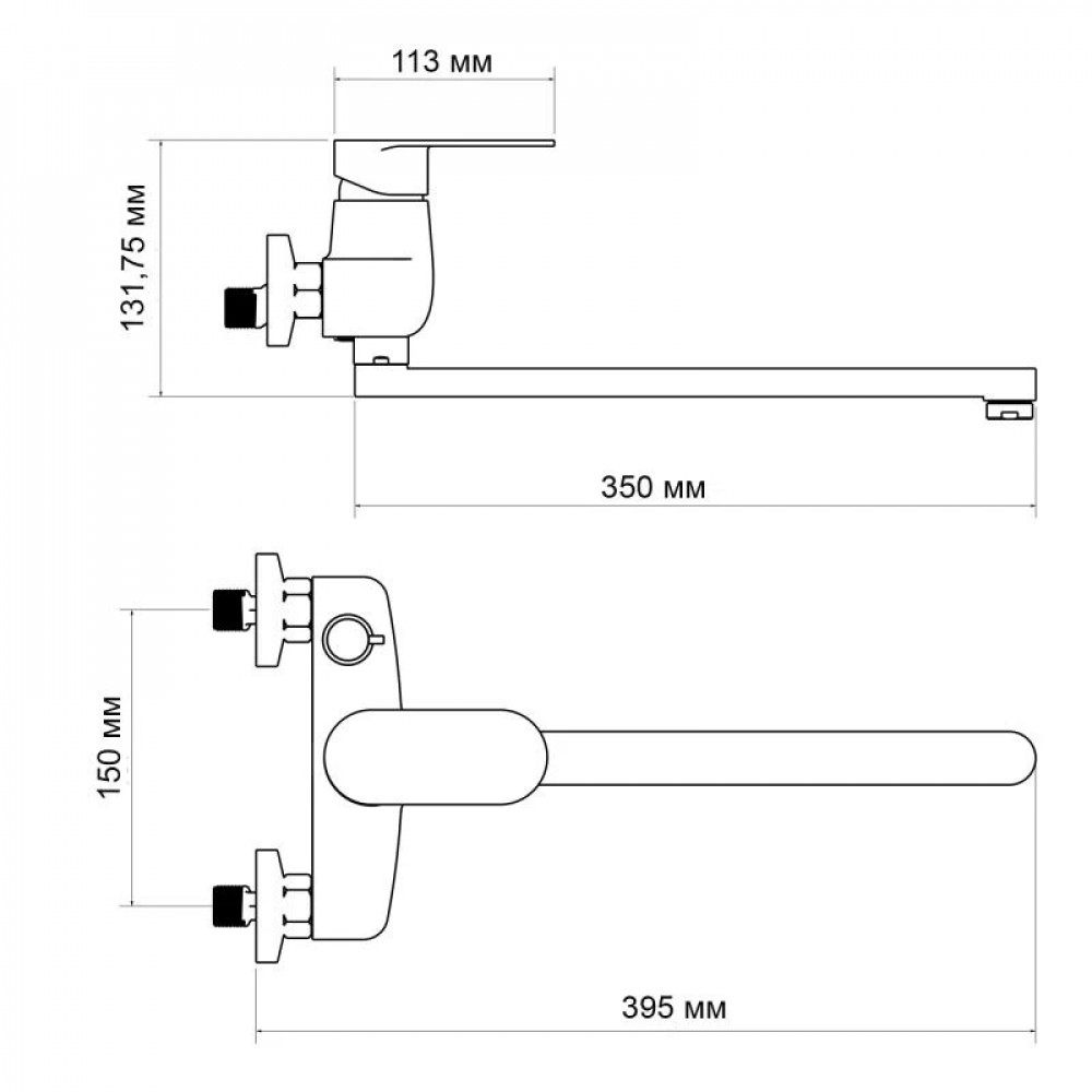 Смеситель для ванны Lidz Tani 0051 с поворотным изливом (с душевым гарнитуром) (k40) LDTAN0051CRM44961 Chrome SD00051085
