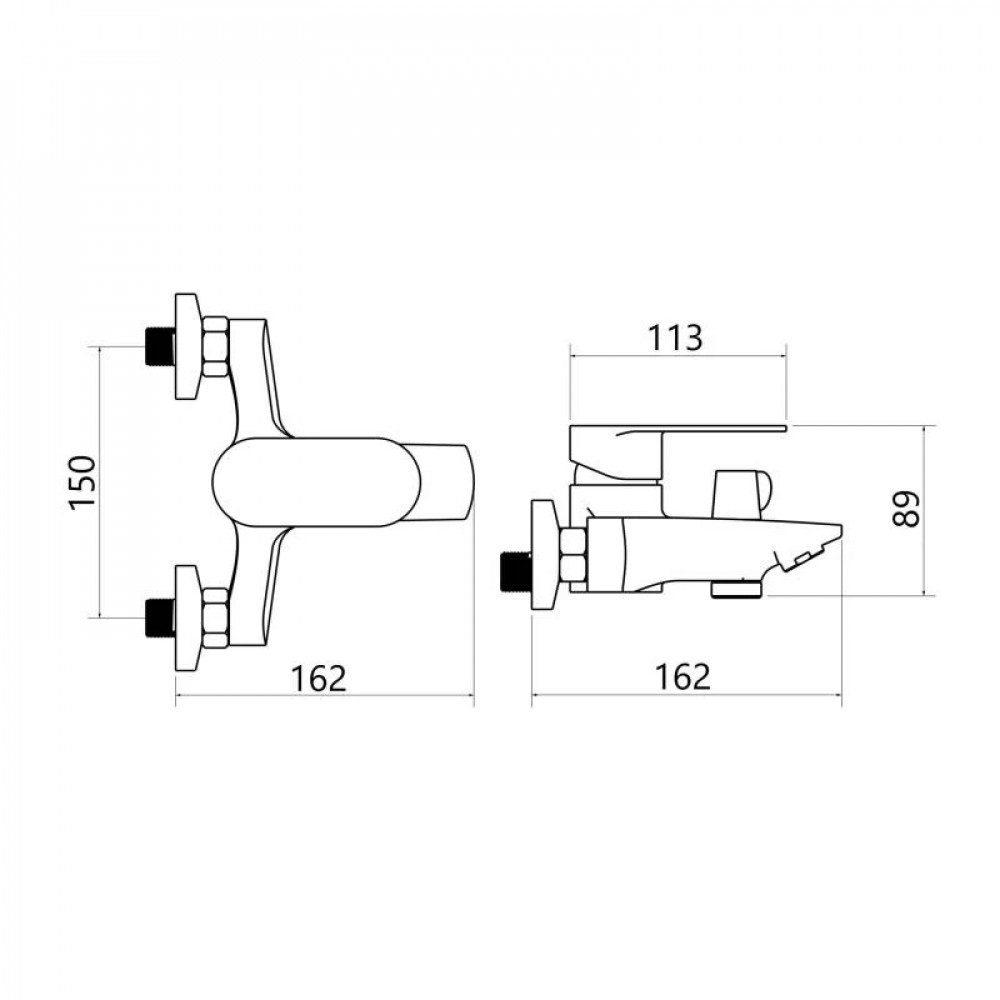 Змішувач для ванни Lidz Tani 0061 (з душовим гарнітуром) (k40) LDTAN0061CRM44963 Chrome SD00051087