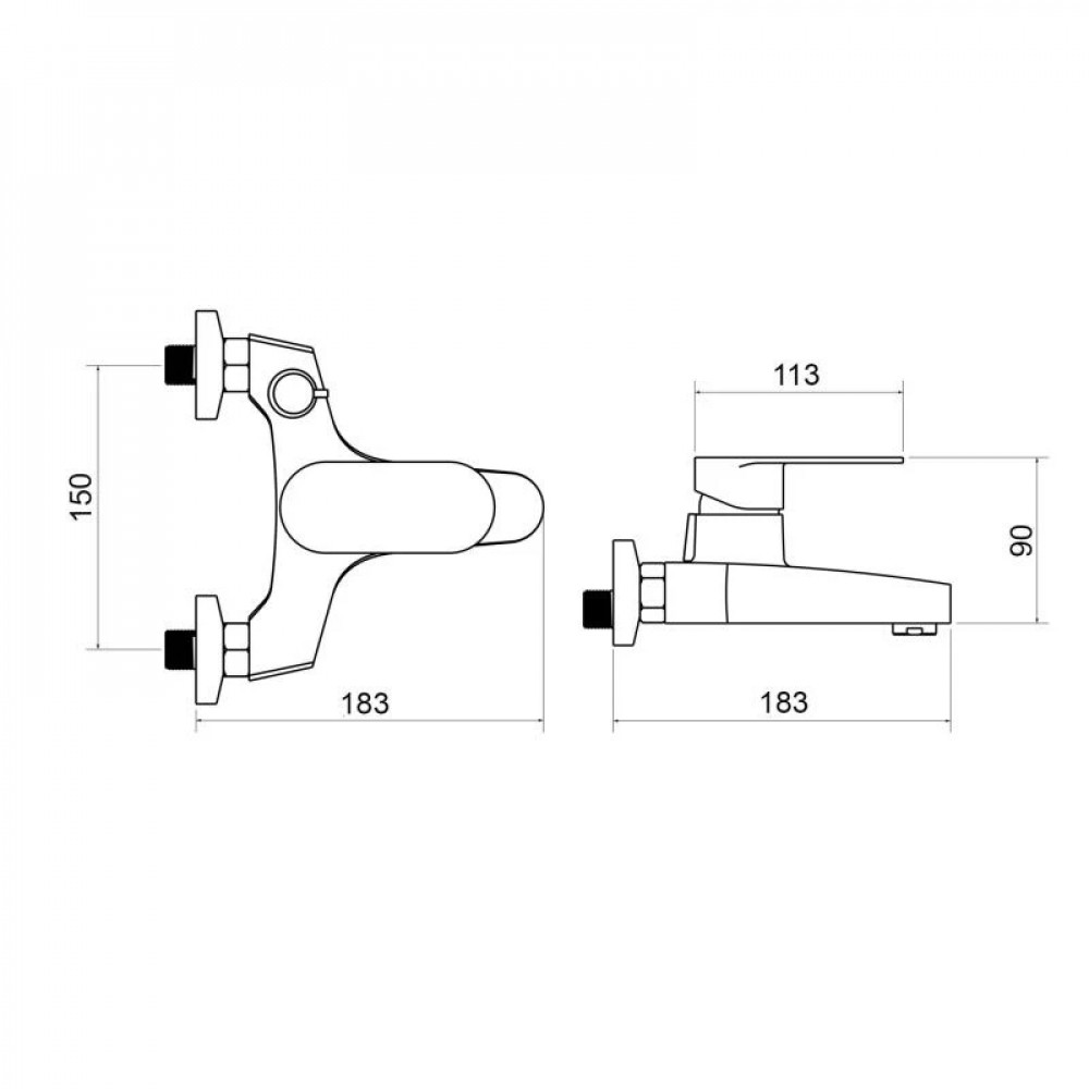 Змішувач для ванни Lidz Tani 006 (з душовим гарнітуром) (k40) LDTAN006CRM44964 Chrome SD00051088