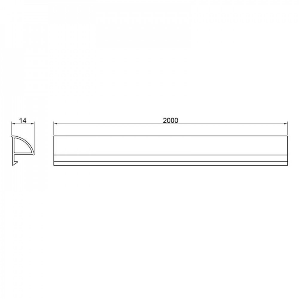 Набор декоративных планок для поддона и ванны (2x2м) + соединение + 2 колпачка Qtap WCS012 SD00051164