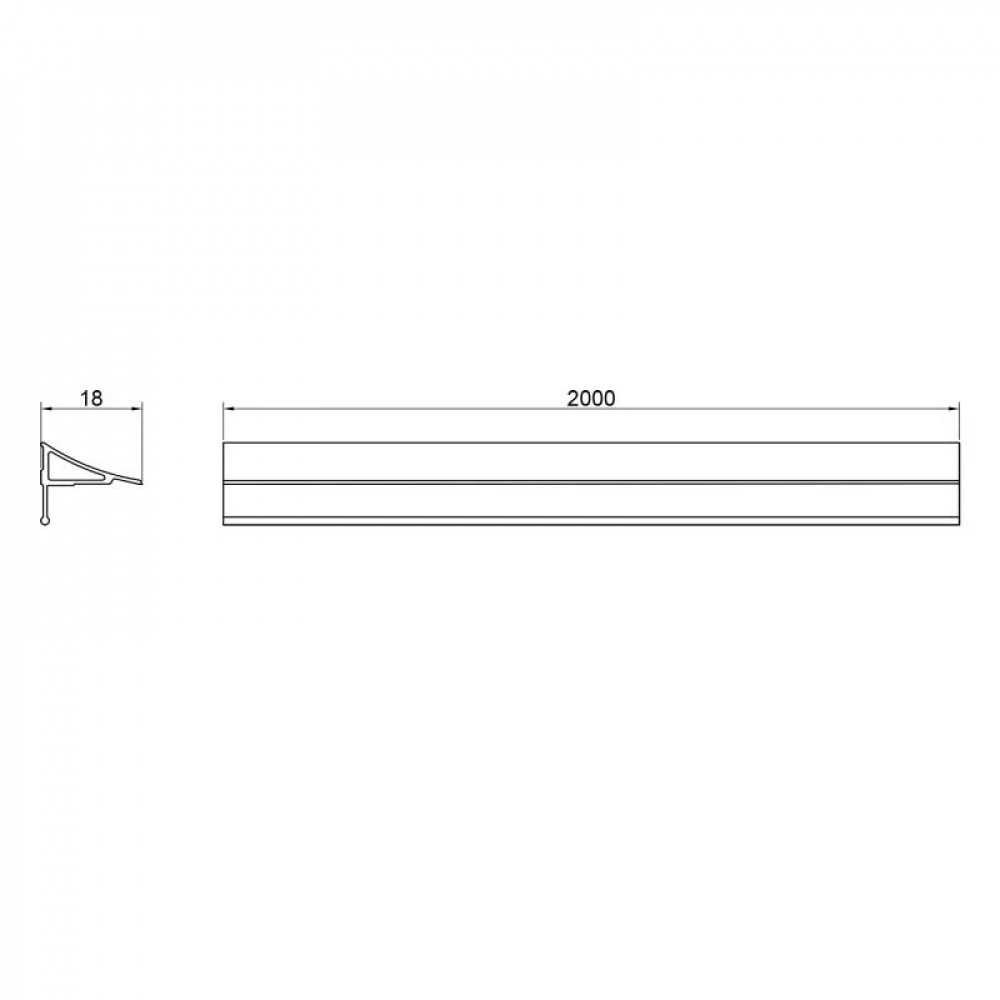 Набір декоративні планки для піддону та ванни (2x2м) + з'єднання + 2 ковпачки Qtap WCS032 SD00051168