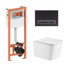 Готове рішення Qtap для ванної кімнати: підвісний унітаз Crow + комплект інсталяції Nest 4 в 1 (лінійна