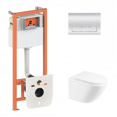Готове рішення Qtap для ванної кімнати: підвісний унітаз Robin + комплект інсталяції Nest 4 в 1 (лінійна