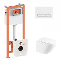 Готове рішення Qtap для ванної кімнати: підвісний унітаз Robin + комплект інсталяції Nest 4 в 1 (лінійна