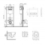 Готове рішення Qtap для ванної кімнати: підвісний унітаз Swan + комплект інсталяції Nest 4 в 1 (лінійна SD00051279