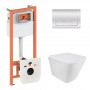 Готове рішення Qtap для ванної кімнати: підвісний унітаз Tern Ultra Quiet 490x365x325 + комплект інсталяції Nest 4 в 1 (лінійна SD00051284