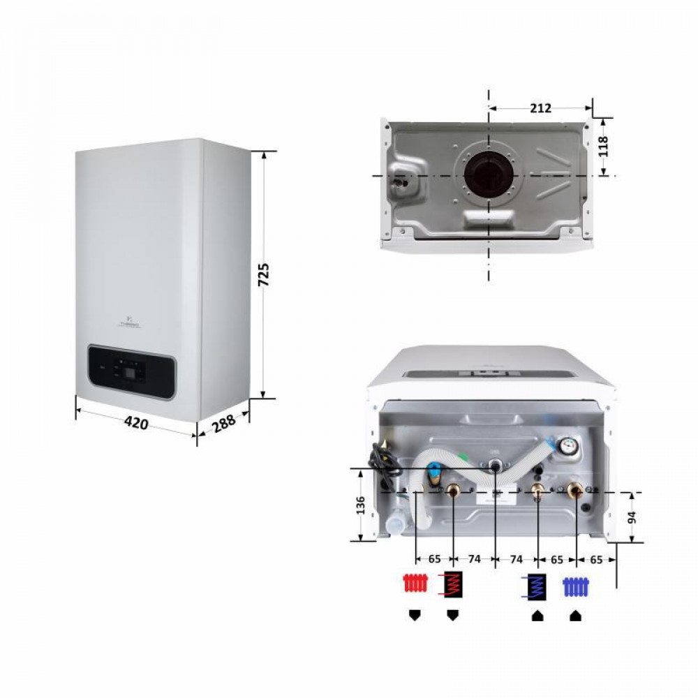 Котел газовий Thermo Alliance Ewa System 24 кВт одноконтурний, конденсаційний SD00051432