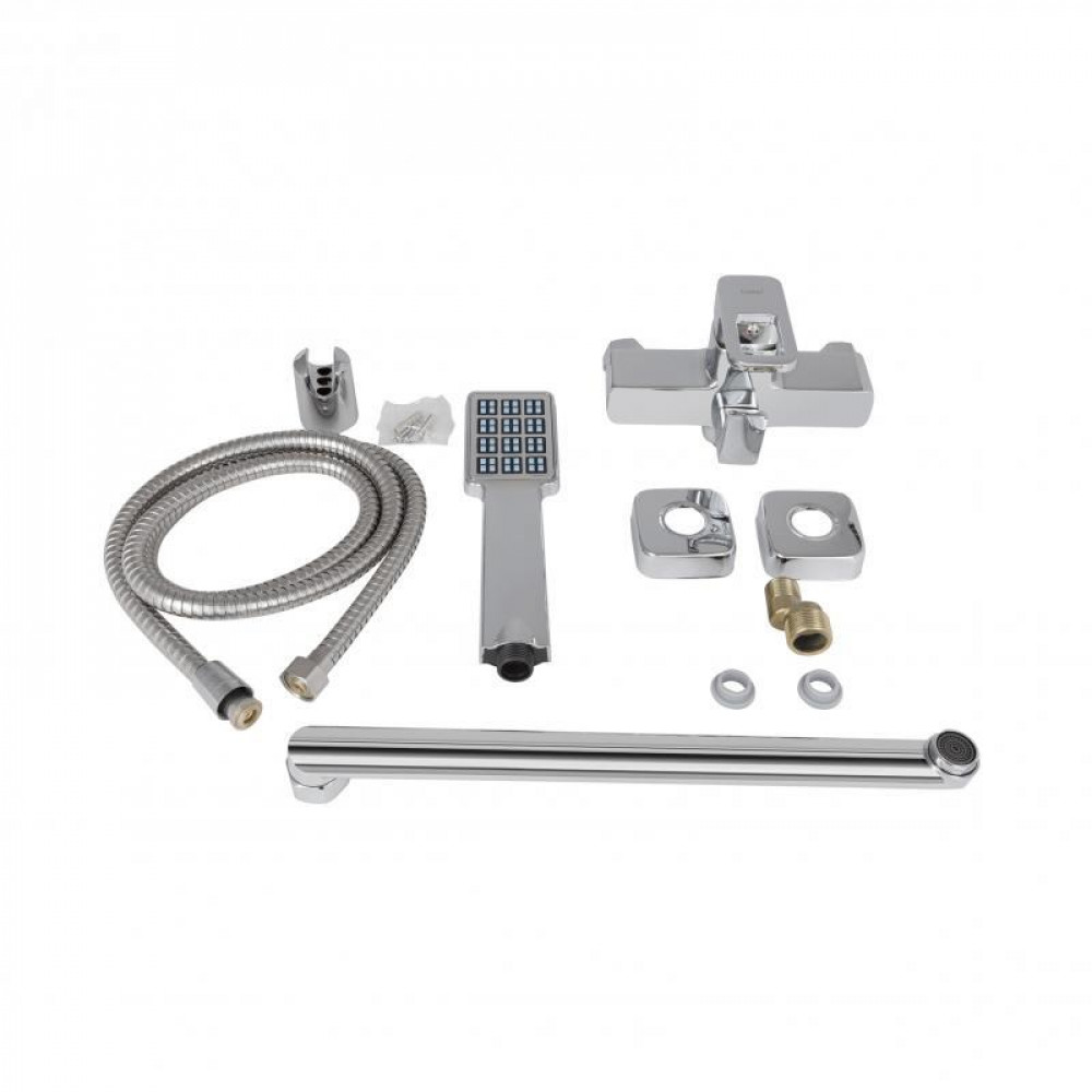 Смеситель для ванны Lidz Wawel 005 с поворотным изливом (с душевым гарнитуром) (k35) LDWAW005CRM45389 Chrome SD00051513