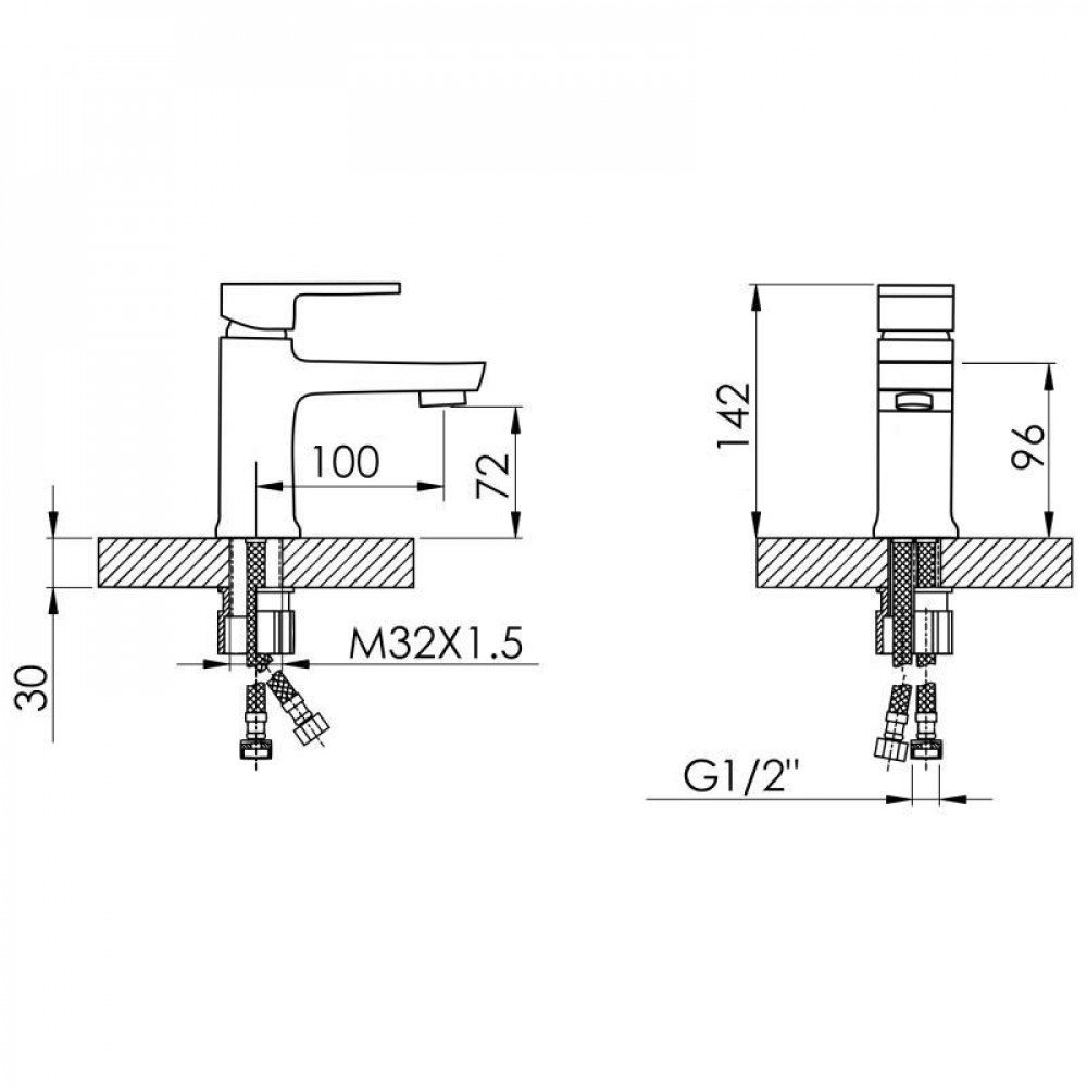 Змішувач для раковини Lidz Wawel 001 (k35) LDWAW001WHI45397 White SD00051521