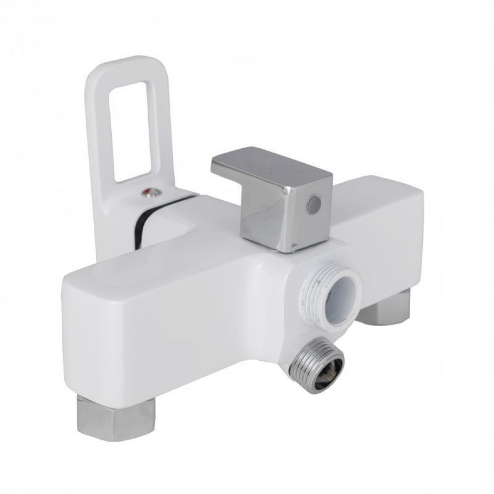 Смеситель для ванны Lidz Wawel 005 с поворотным изливом (с душевым гарнитуром) (k35) LDWAW005WHI45399 White SD00051523