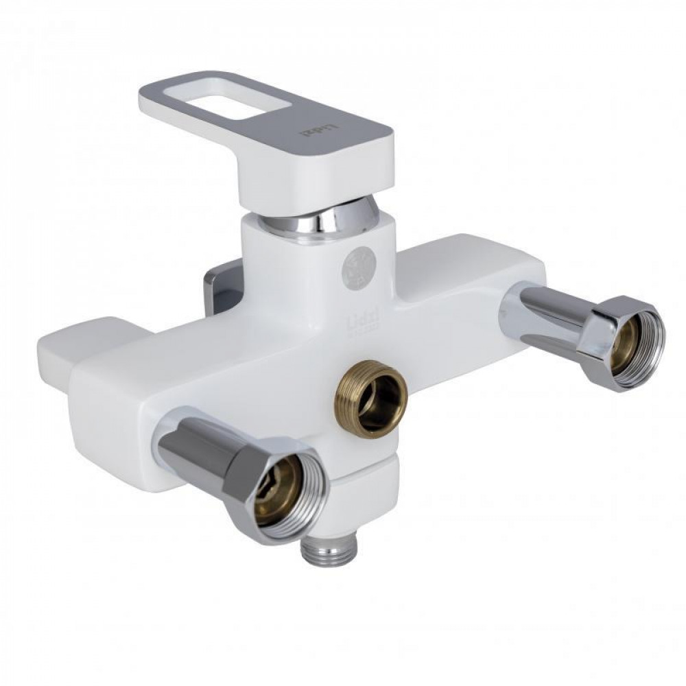 Душевая система универсальная Lidz Wawel 1030 на три потребителя (с изливом) (k35) LDWAW1030WHI45401 White SD00051525