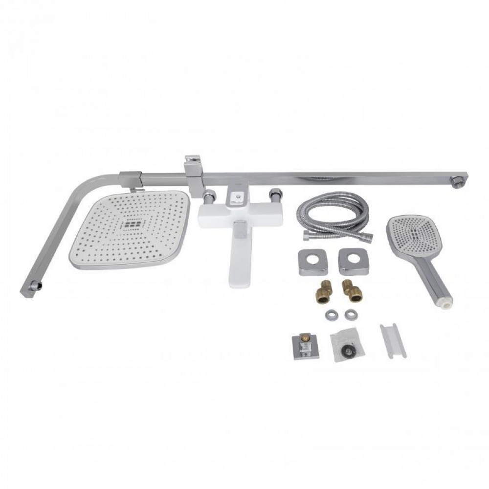 Душевая система универсальная Lidz Wawel 1030 на три потребителя (с изливом) (k35) LDWAW1030WHI45401 White SD00051525