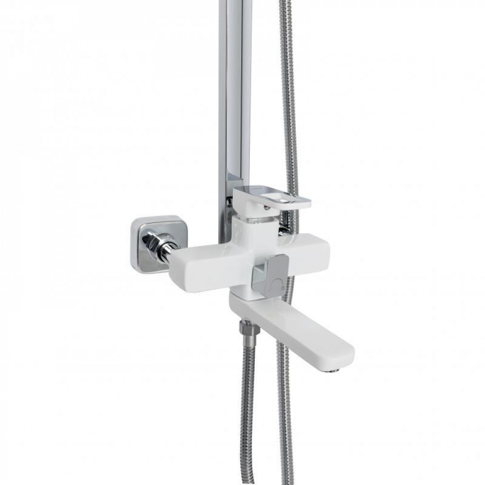 Душевая система универсальная Lidz Wawel 1030 на три потребителя (с изливом) (k35) LDWAW1030WHI45401 White SD00051525