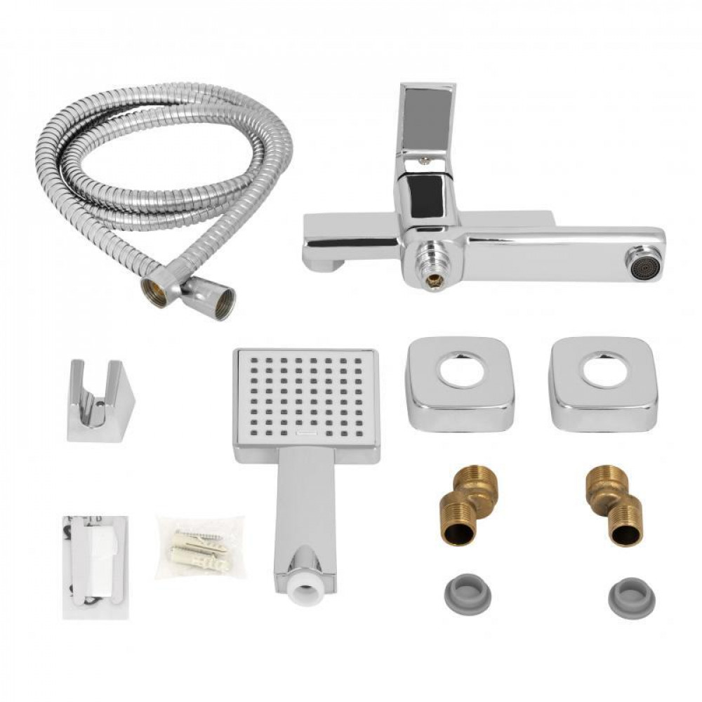 Змішувач для ванни Lidz Dozorca 0051 з поворотним виливом (з душовим гарнітуром) (k35) LDDOZ0051CRM45404 Chrome SD00051528