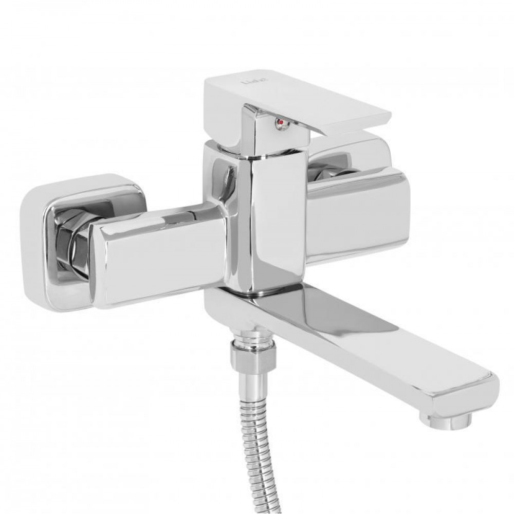 Змішувач для ванни Lidz Dozorca 0051 з поворотним виливом (з душовим гарнітуром) (k35) LDDOZ0051CRM45404 Chrome SD00051528