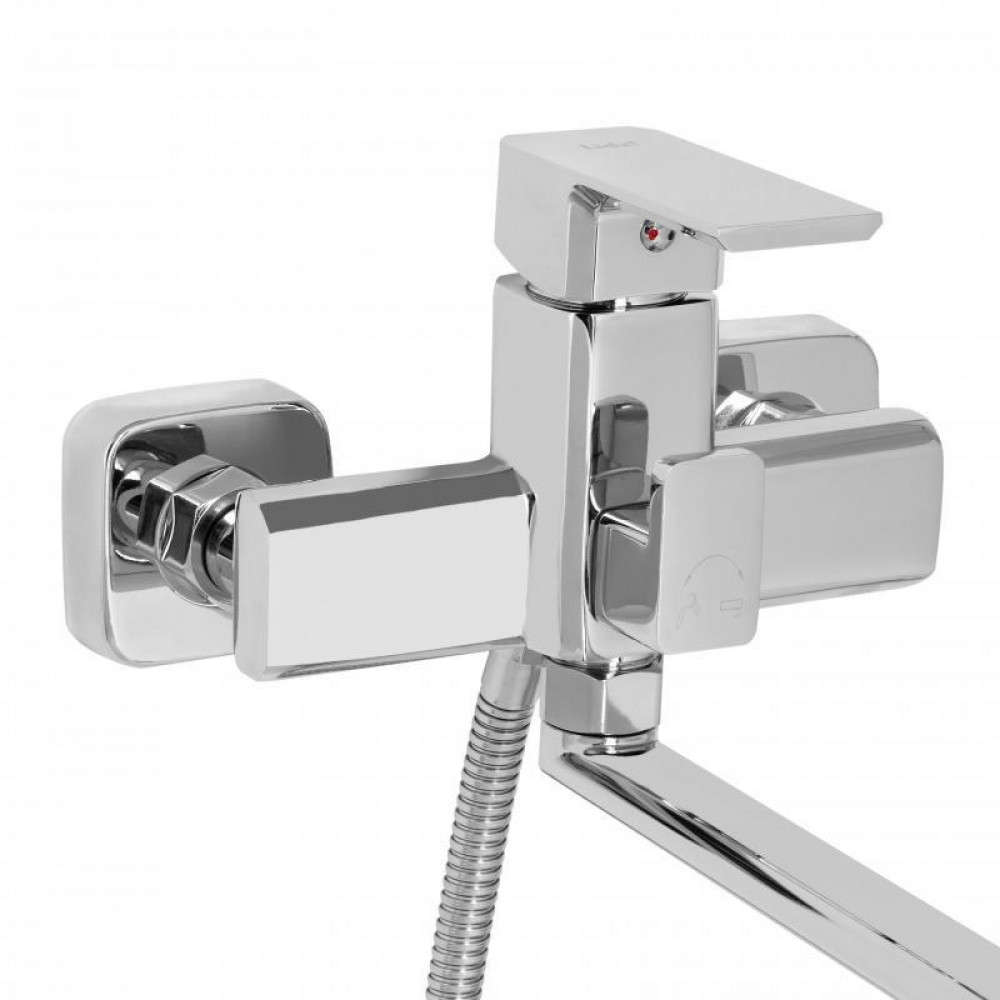 Змішувач для ванни Lidz Dozorca 005 з поворотним виливом (з душовим гарнітуром) (k35) LDDOZ005CRM45405 Chrome SD00051529