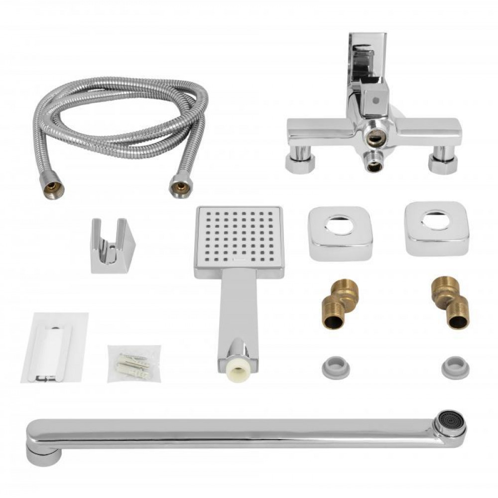 Змішувач для ванни Lidz Dozorca 005 з поворотним виливом (з душовим гарнітуром) (k35) LDDOZ005CRM45405 Chrome SD00051529