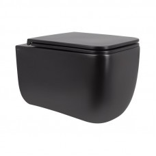 Унітаз підвісний Qtap Gemini безободковий з сидінням Soft-close QT2533076EUQMB