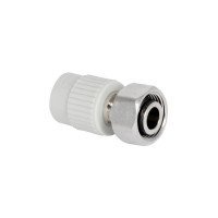 Муфта під Євроконус PPR із накидною гайкою Thermo Alliance 20х3/4" ВР з латунним штоком