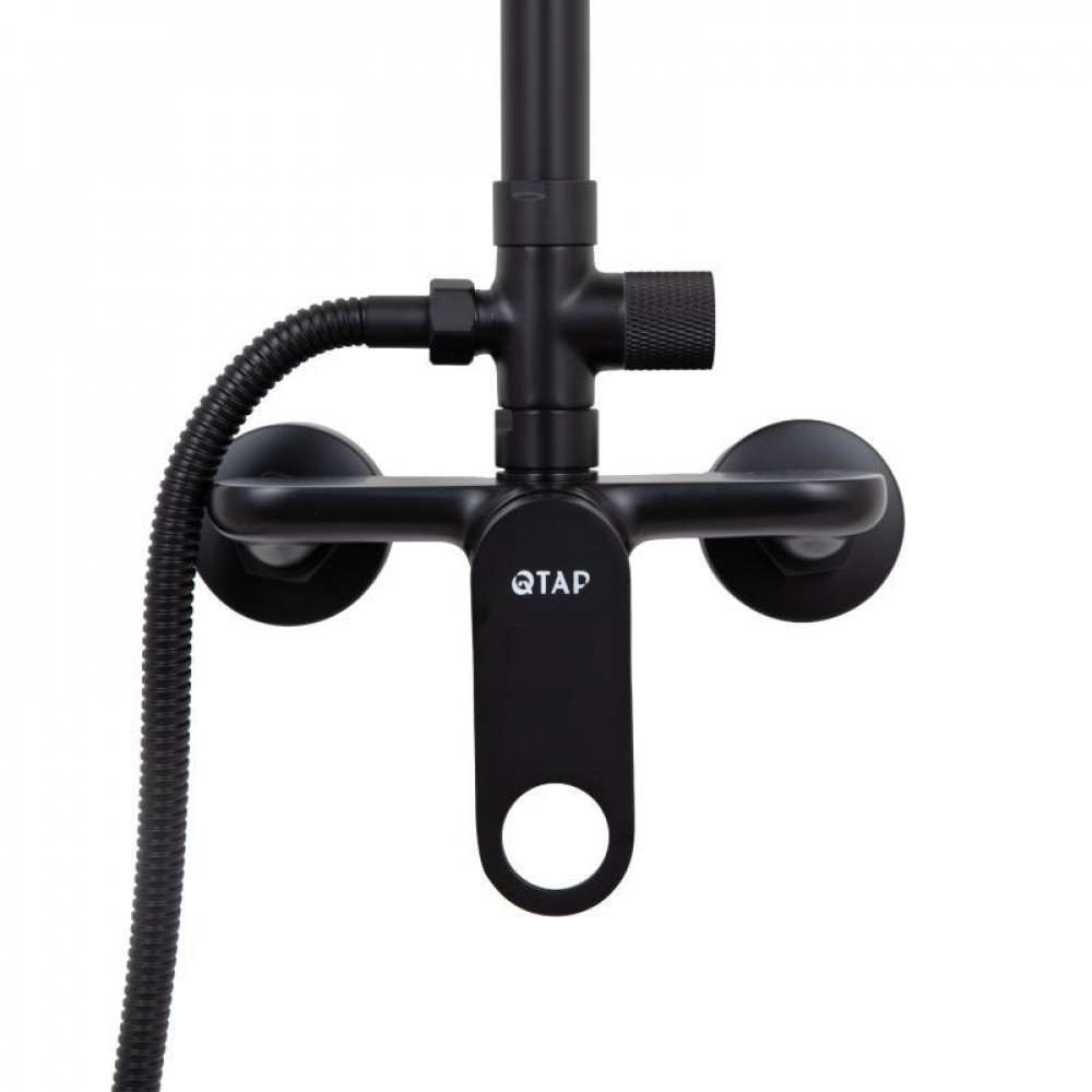 Душова система для душу Qtap Jay на два споживача QTJAY110BLM45550 Black Matt SD00051674