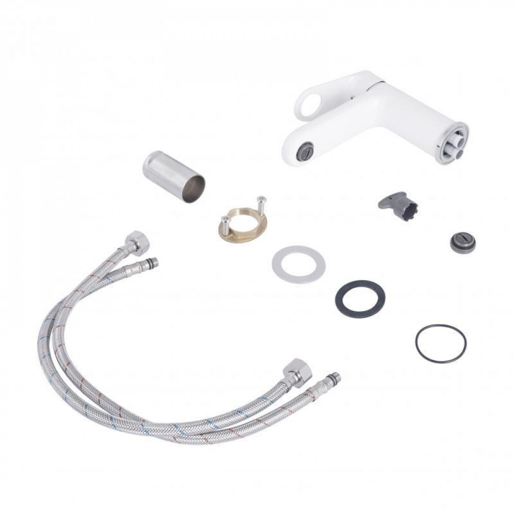 Змішувач для раковини Qtap Jay QTJAY270CRW45551 Chrome/White SD00051675