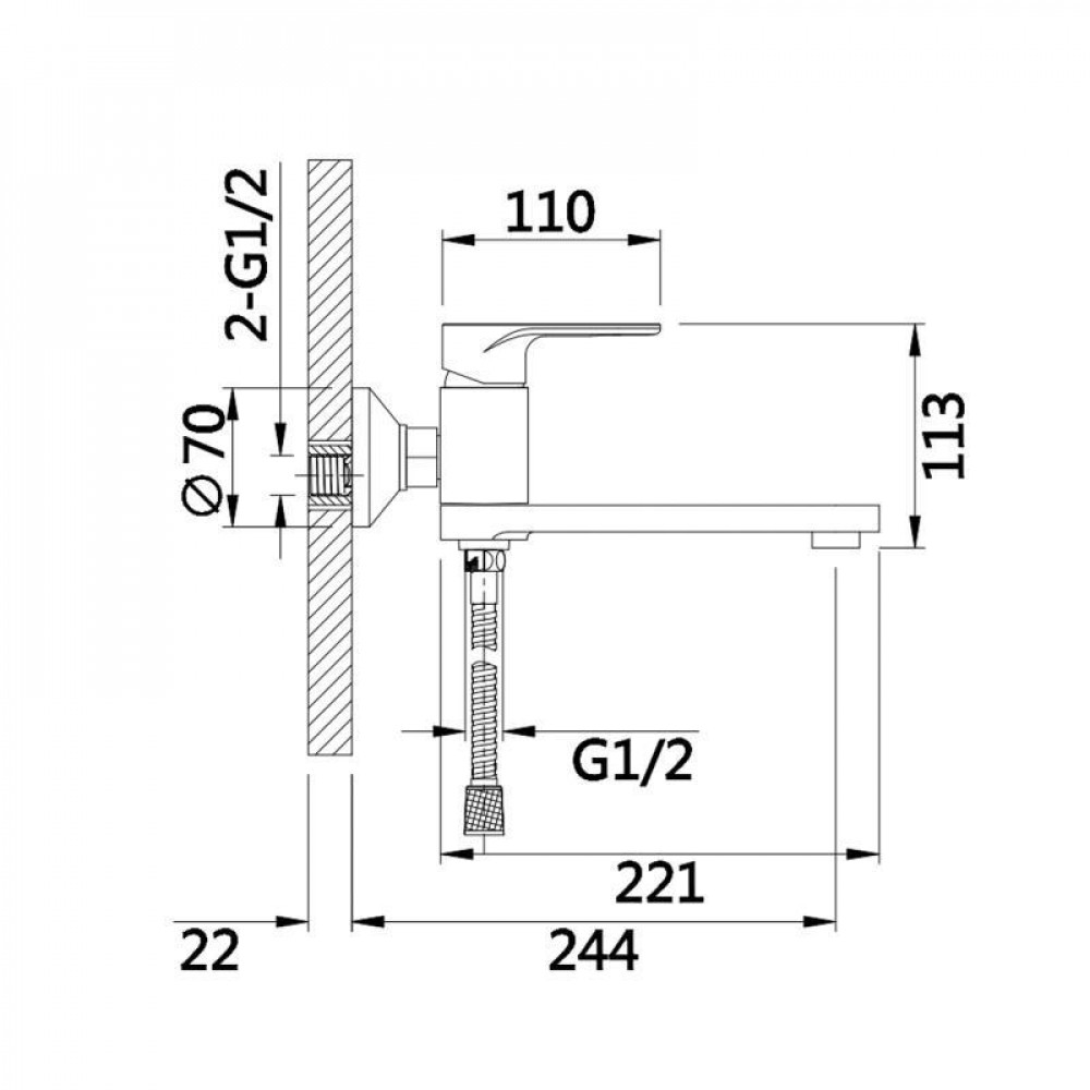 Змішувач для ванни Qtap Jay з поворотним виливом (з душовим гарнітуром) QTJAY260CRW45554 Chrome/White SD00051678
