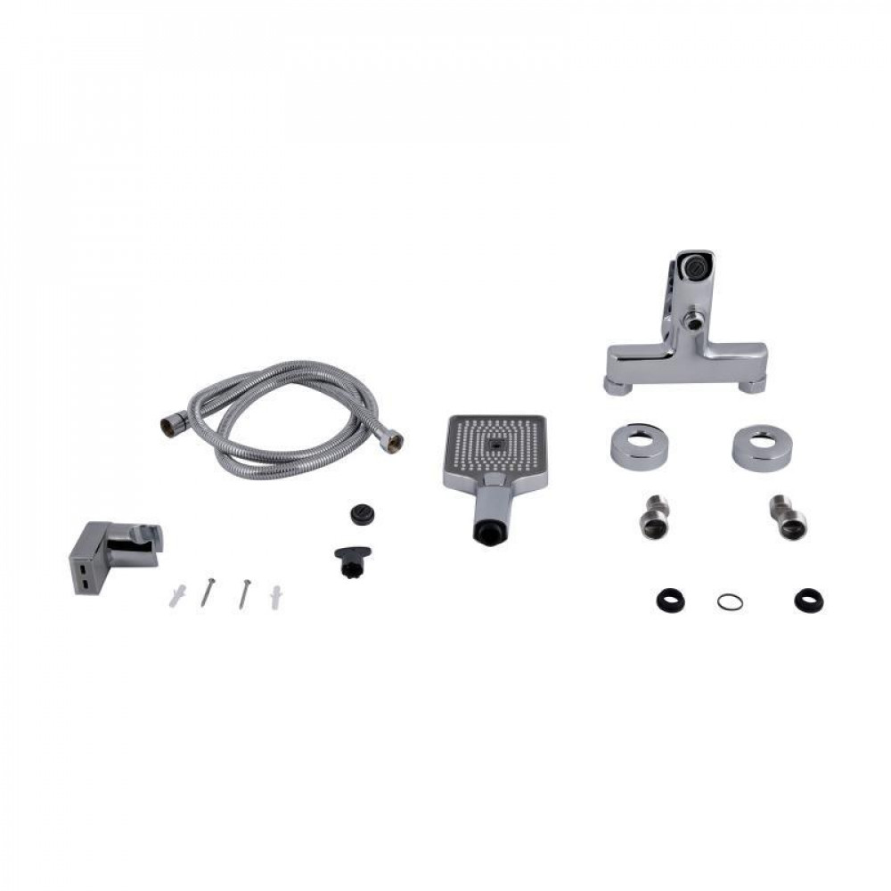 Змішувач для ванни Qtap Aries (з душовим гарнітуром) QTARI259CRM45559 Chrome SD00051683