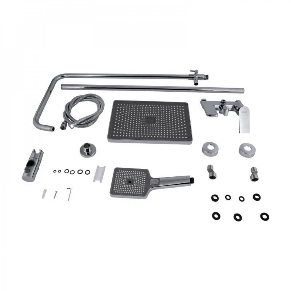 Душова система універсальна Qtap Aries на три споживача (з виливом) QTARI111CRM45560 Chrome SD00051684