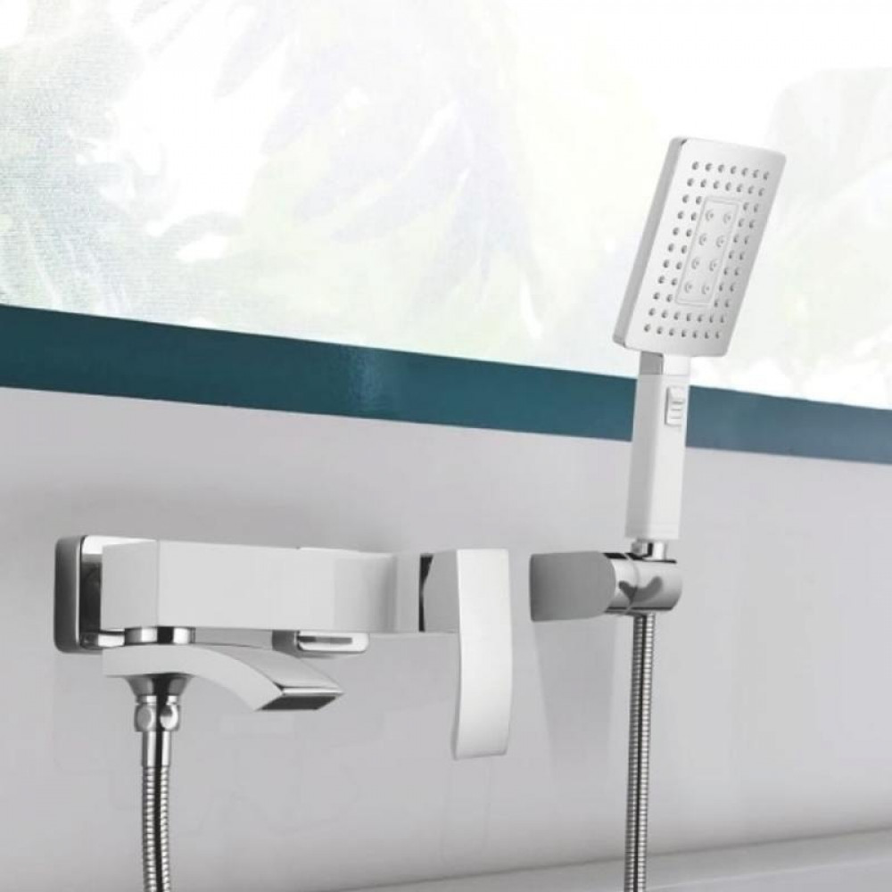 Смеситель для ванны Qtap Swan Cascada с поворотным изливом (с душевым гарнитуром) QTSWA260CRM45565 Chrome SD00051689