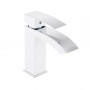 Змішувач для раковини Qtap Swan Cascada QTSWA270CRW45568 Chrome/White SD00051692