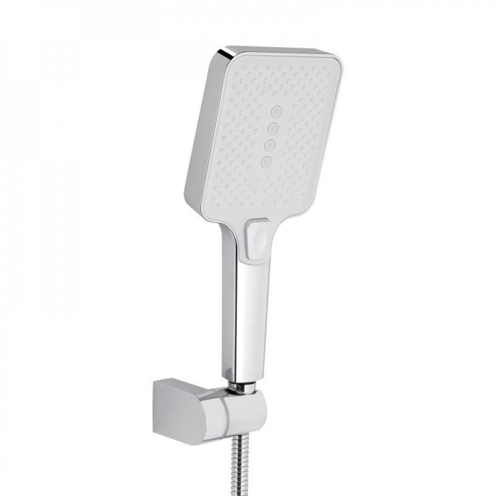 Змішувач для ванни Qtap Swan Cascada з поворотним виливом (з душовим гарнітуром) QTSWA260CRW45569 Chrome/White SD00051693