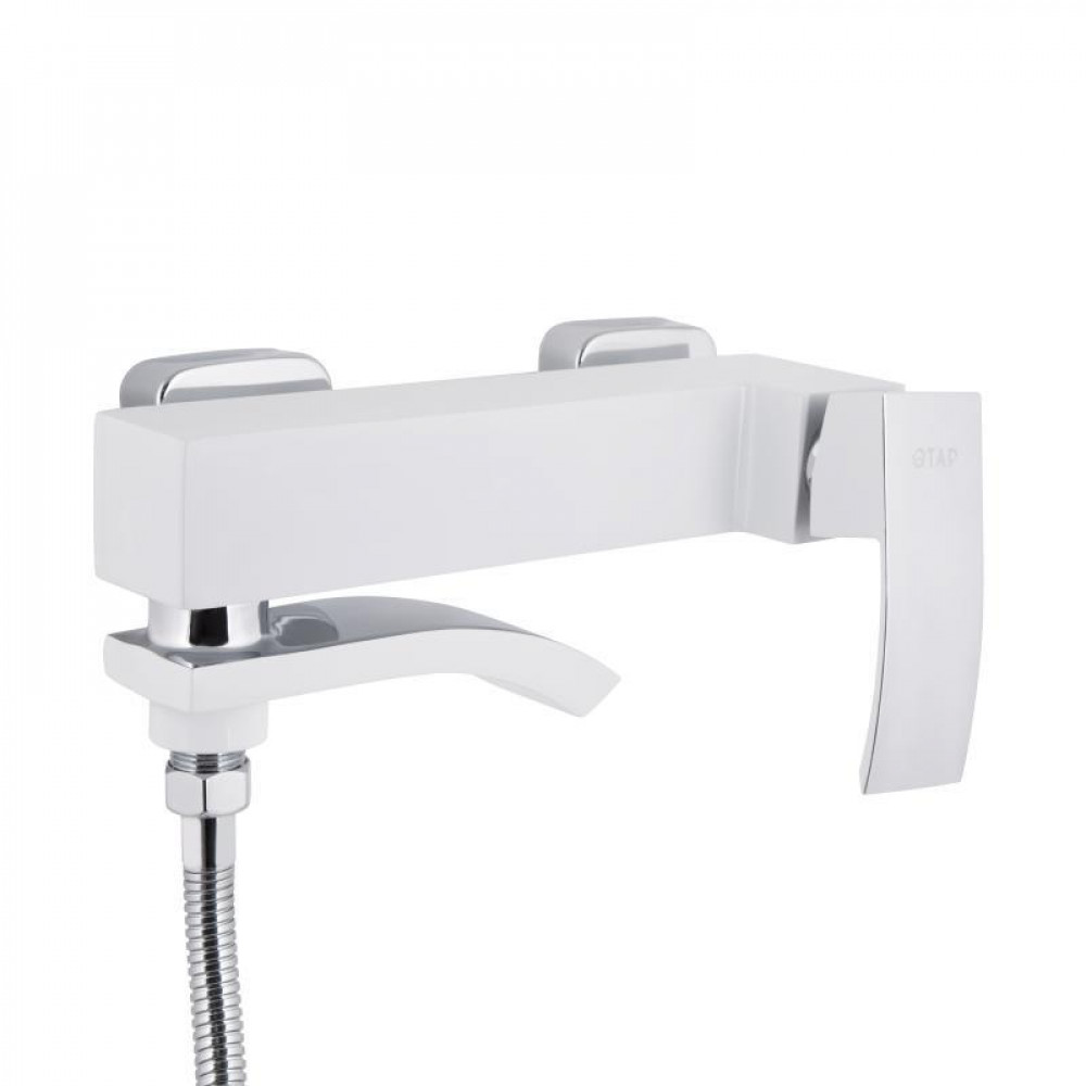 Змішувач для ванни Qtap Swan Cascada з поворотним виливом (з душовим гарнітуром) QTSWA260CRW45569 Chrome/White SD00051693