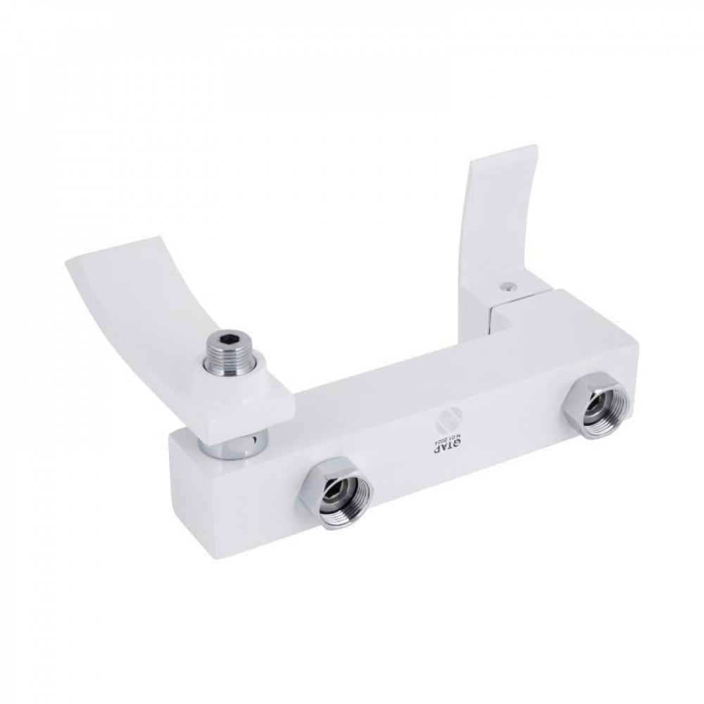 Змішувач для ванни Qtap Swan Cascada з поворотним виливом (з душовим гарнітуром) QTSWA260CRW45569 Chrome/White SD00051693