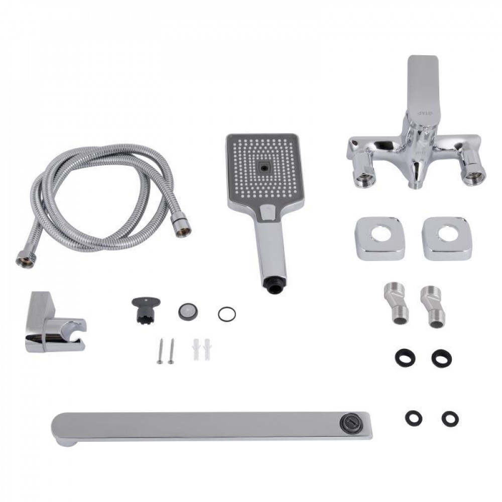 Смеситель для ванны Qtap Presto с длинным поворотным изливом (с душевым гарнитуром) QTPRE2601CRM45573 Chrome SD00051697