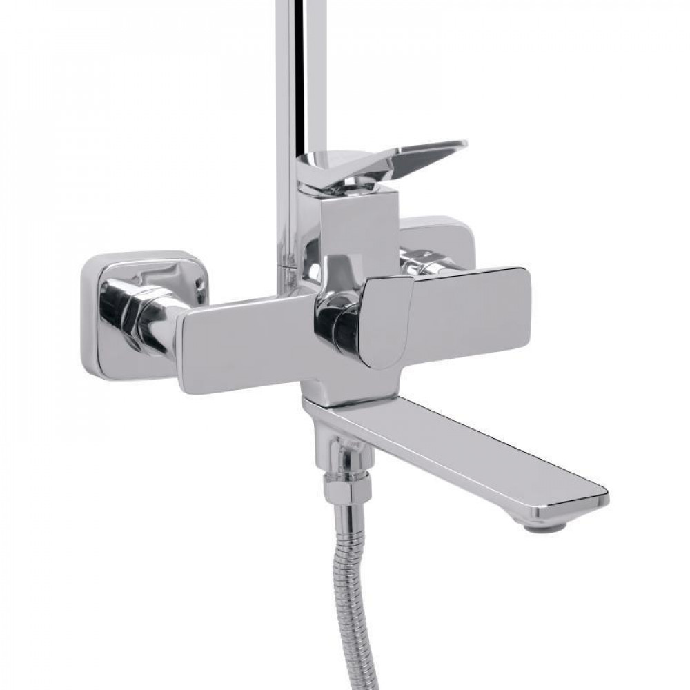 Душевая система универсальна Qtap Presto на три потребителя (с изливом) QTPRE111CRM45575 Chrome SD00051699