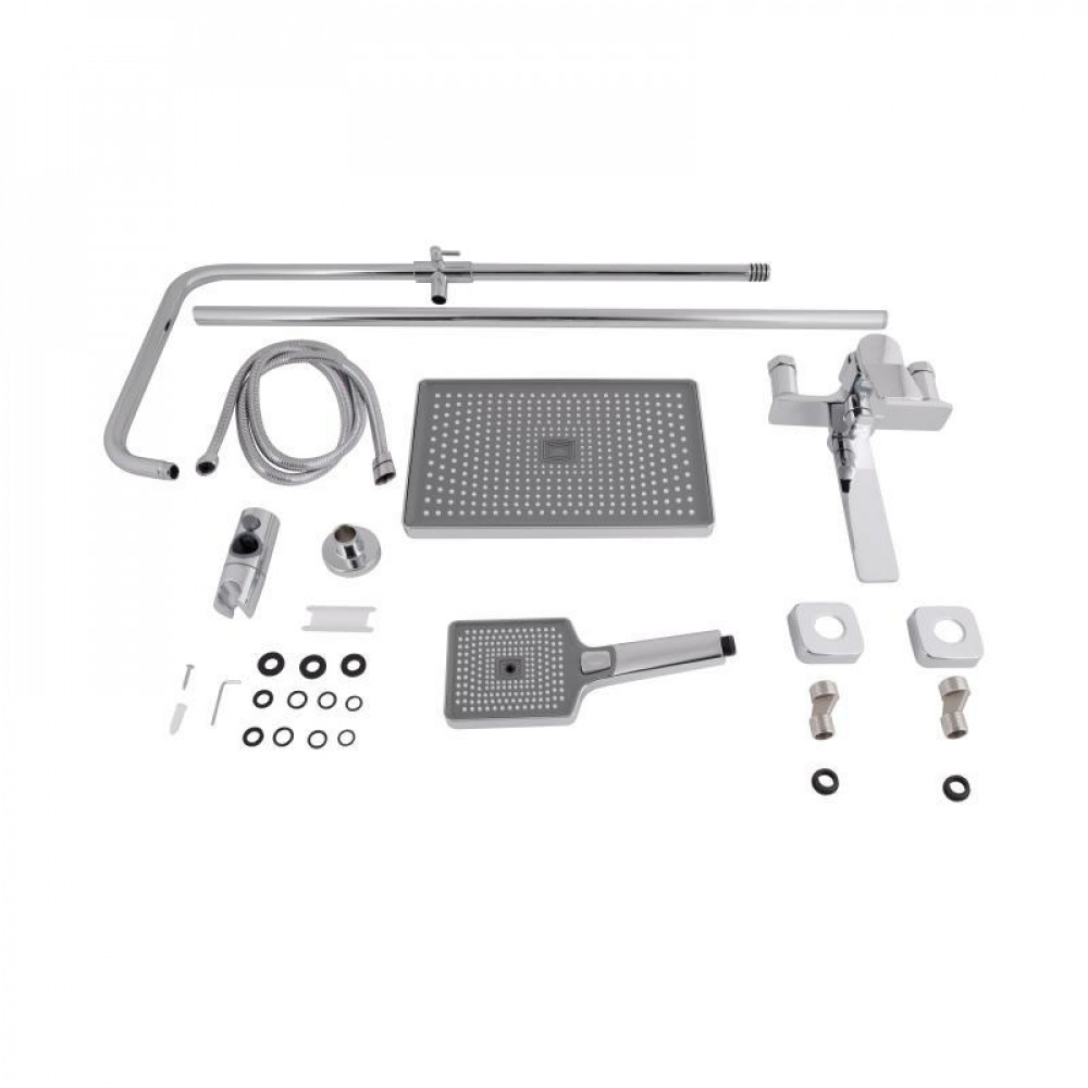 Душевая система универсальна Qtap Presto на три потребителя (с изливом) QTPRE111CRM45575 Chrome SD00051699