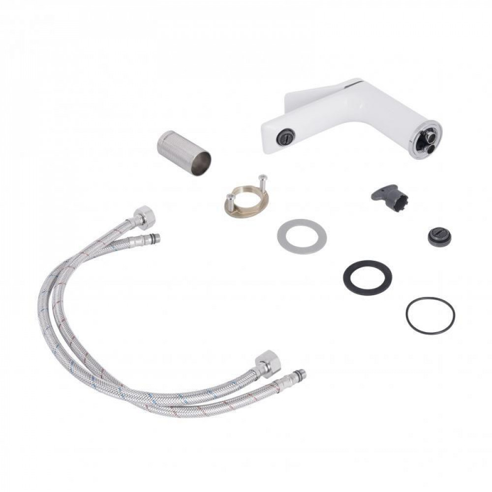 Змішувач для раковини Qtap Presto QTPRE270CRW45576 Chrome/White SD00051700