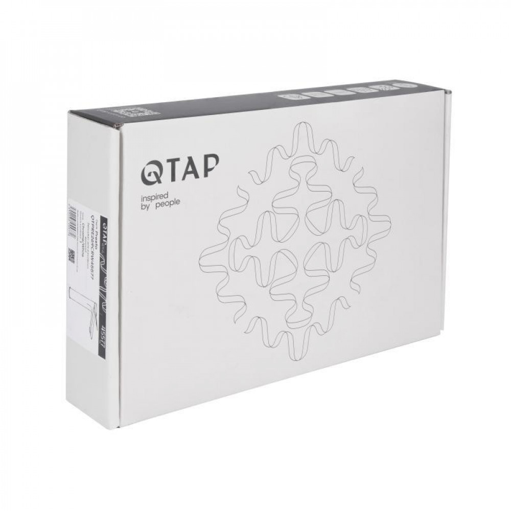 Змішувач для раковини Qtap Presto високий QTPRE269CRW45577 Chrome/White SD00051701