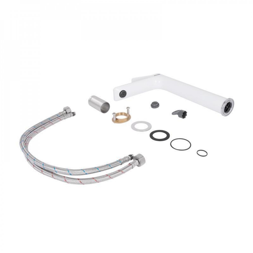 Змішувач для раковини Qtap Presto високий QTPRE269CRW45577 Chrome/White SD00051701
