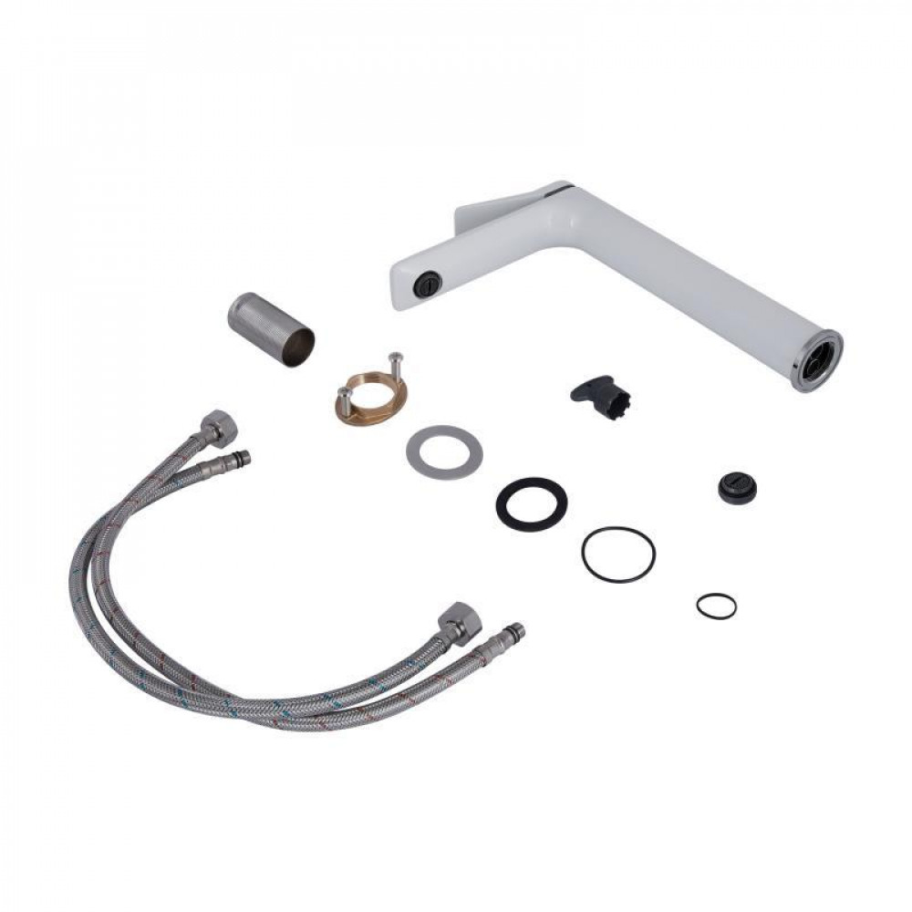 Змішувач для раковини Qtap Presto високий QTPRE269CRW45577 Chrome/White SD00051701