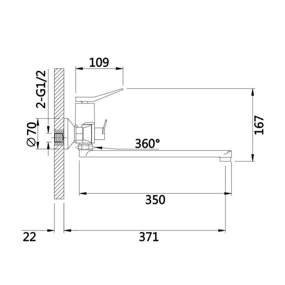 Змішувач для ванни Qtap Presto з довгим поворотним виливом (з душовим гарнітуром) QTPRE2601CRW45578 Chrome/White SD00051702