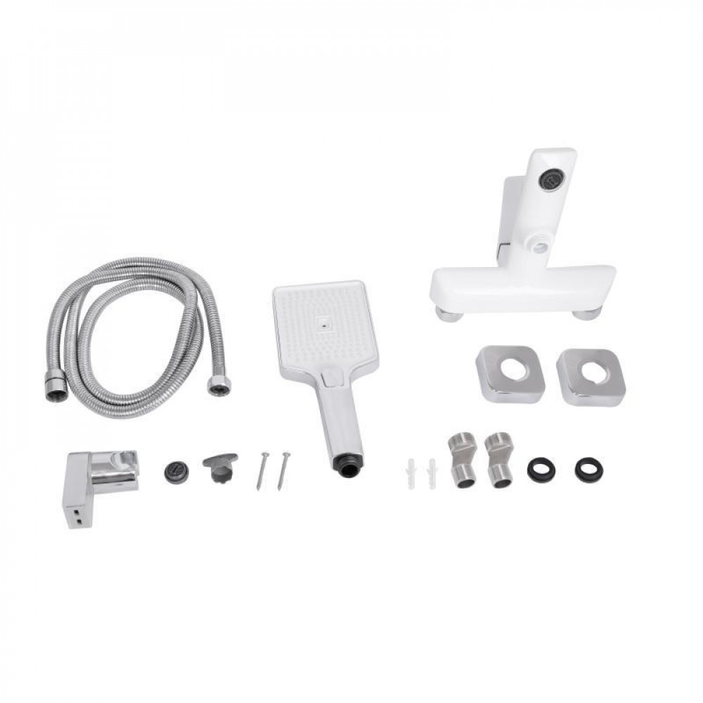 Смеситель для ванной Qtap Presto (с душевым гарнитуром) QTPRE259CRW45579 Chrome/White SD00051703