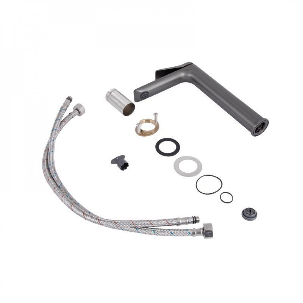 Змішувач для раковини Qtap Presto високий QTPRE269GRP45582 Graphite SD00051706