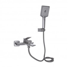 Змішувач для ванни Qtap Presto (з душовим гарнітуром) QTPRE259GRP45584 Graphite