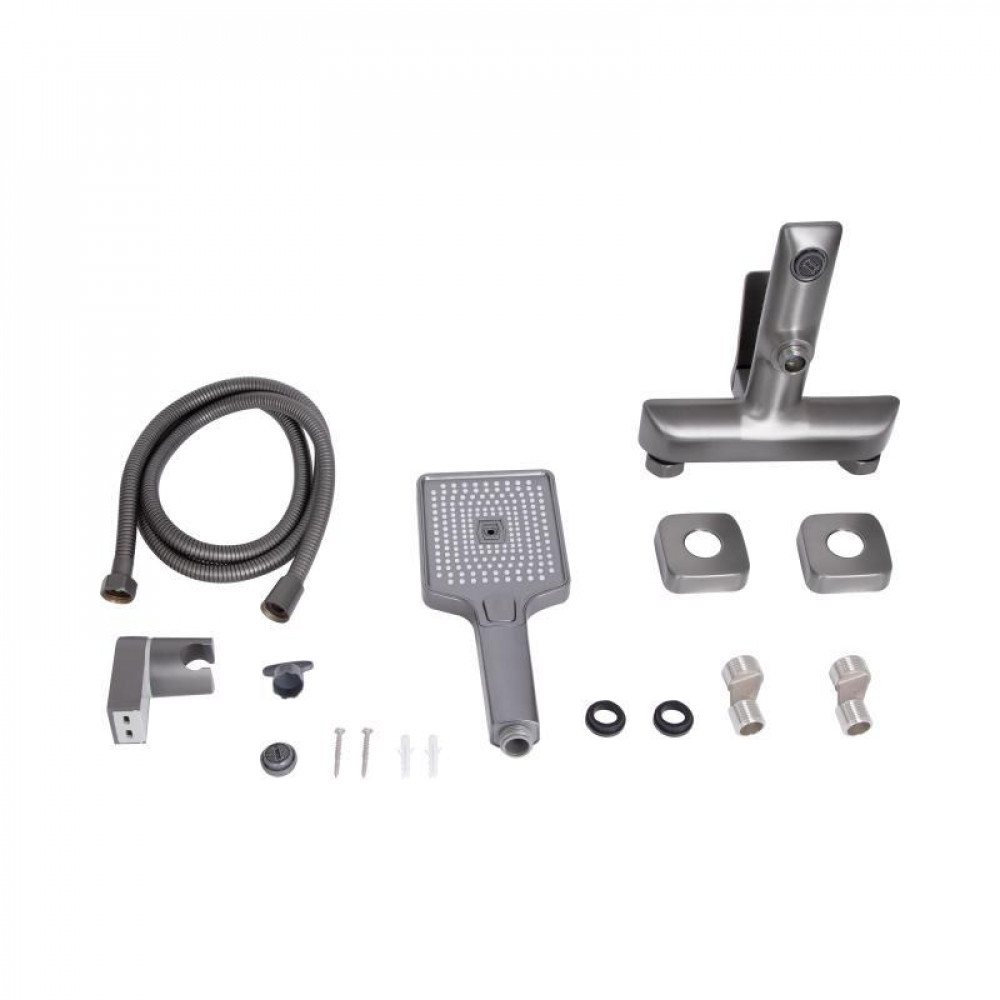 Смеситель для ванной Qtap Presto (с душевым гарнитуром) QTPRE259GRP45584 Graphite SD00051708