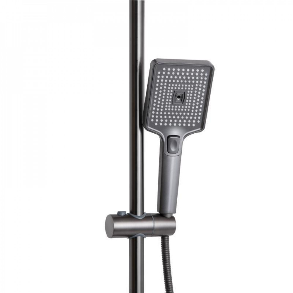 Душова система універсальна Qtap Presto на три споживачі (з виливом) QTPRE111GRP45585 Gunmetal Black SD00051709